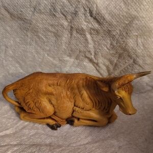 Charming Brown Ox Holiday Figurine